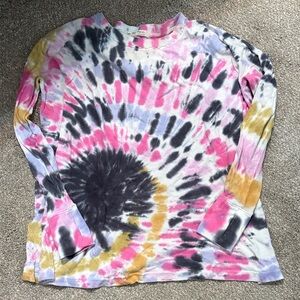 We the free Tie-Dye Long Sleeve Crewneck Top
